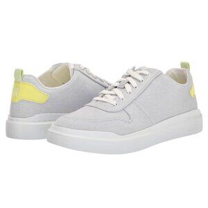 COLE HAAN GRANDPRO Rally Women's Comfort Canvas Court Sneakers Gray/Neon Yellow